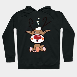 Funny Snowy Rudolf Hoodie